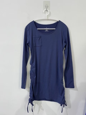 BQL2516 Women's Side Drawstring Long Tee