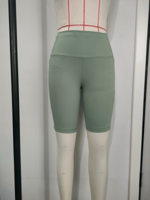 SC2501 后拉链袋高腰短裤