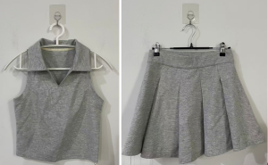 BQL2535 POLO Collar Dress Set