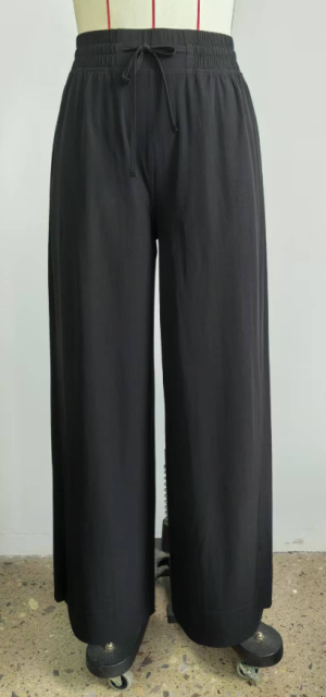 LJ4598女士九分侧开衩阔腿裤